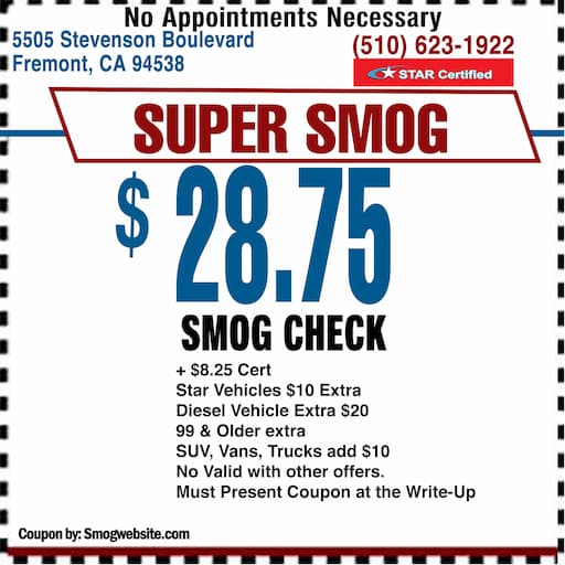 Smog Check Coupon Fremont,